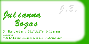 julianna bogos business card